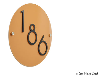 Acrylic Plaque House Number Sign – One Layer | Multiple Sizes & Shapes