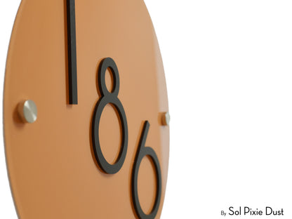 Acrylic Plaque House Number Sign – One Layer | Multiple Sizes & Shapes