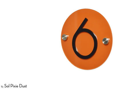 Acrylic Plaque House Number Sign – One Layer | Multiple Sizes & Shapes