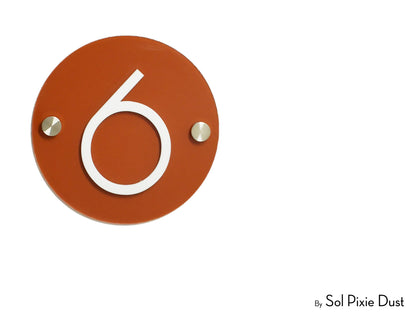 Acrylic Plaque House Number Sign – One Layer | Multiple Sizes & Shapes