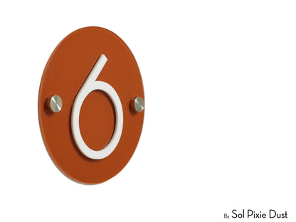 Acrylic Plaque House Number Sign – One Layer | Multiple Sizes & Shapes