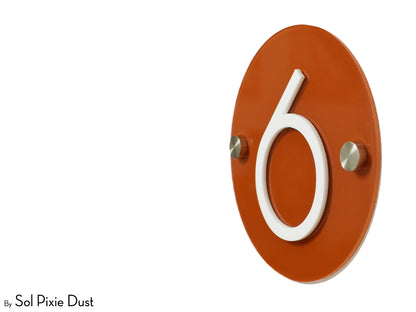 Acrylic Plaque House Number Sign – One Layer | Multiple Sizes & Shapes