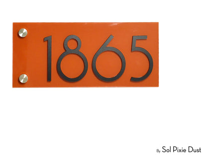 Acrylic Plaque House Number Sign – One Layer | Multiple Sizes & Shapes