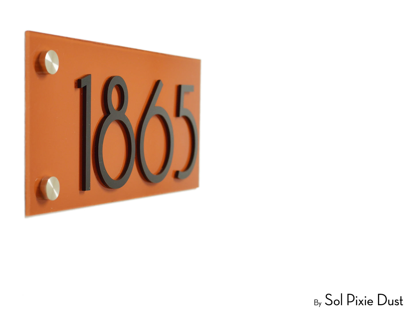 Acrylic Plaque House Number Sign – One Layer | Multiple Sizes & Shapes