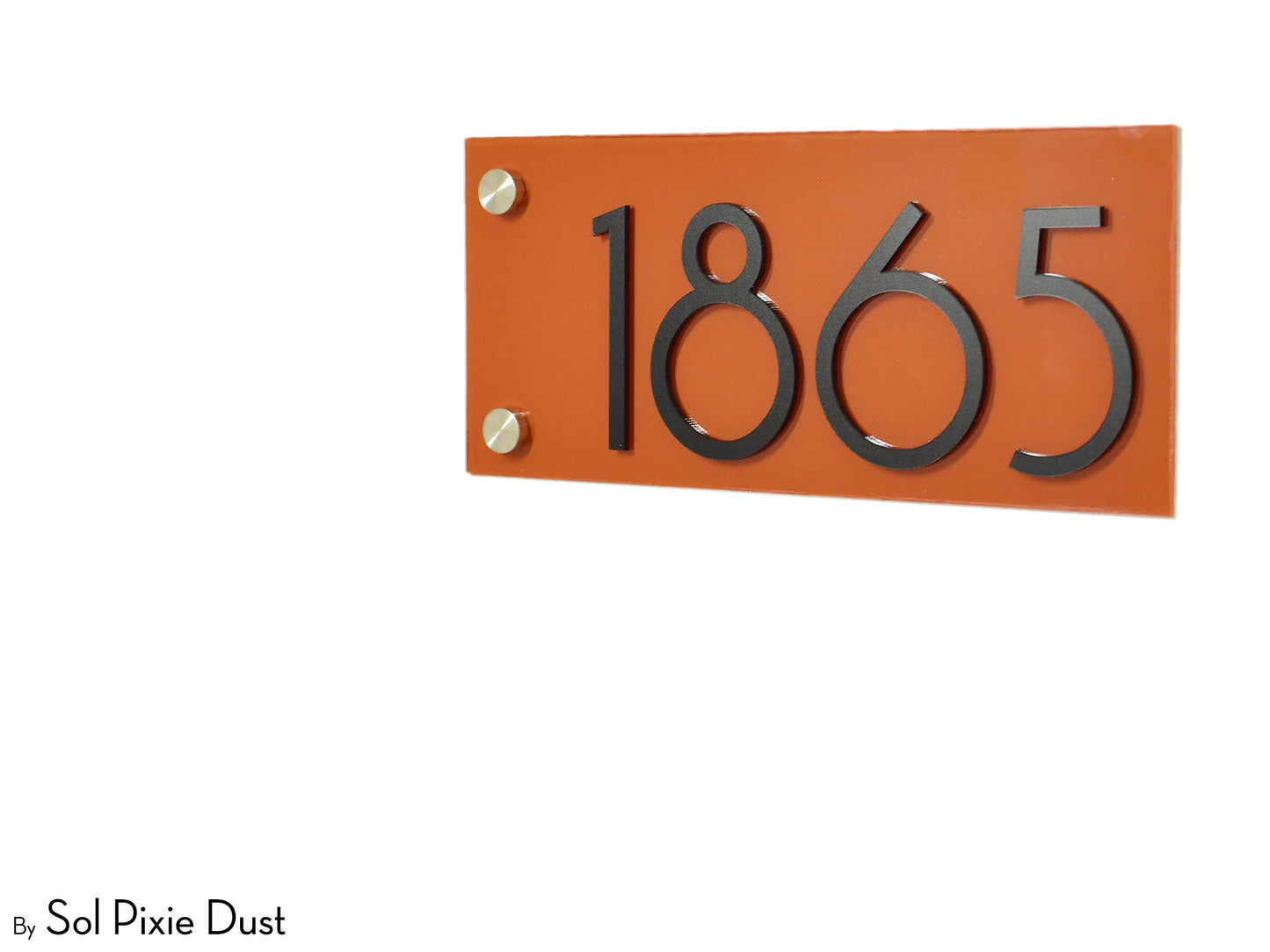 Acrylic Plaque House Number Sign – One Layer | Multiple Sizes & Shapes