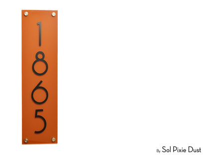 Acrylic Plaque House Number Sign – One Layer | Multiple Sizes & Shapes