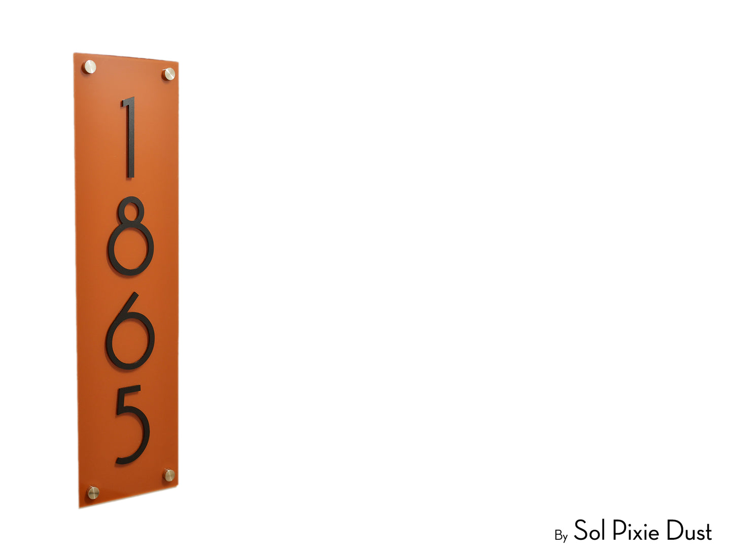 Acrylic Plaque House Number Sign – One Layer | Multiple Sizes & Shapes