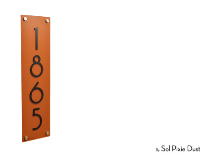 Acrylic Plaque House Number Sign – One Layer | Multiple Sizes & Shapes