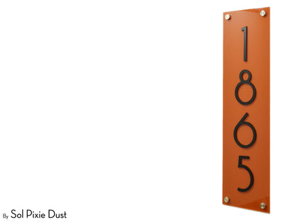 Acrylic Plaque House Number Sign – One Layer | Multiple Sizes & Shapes