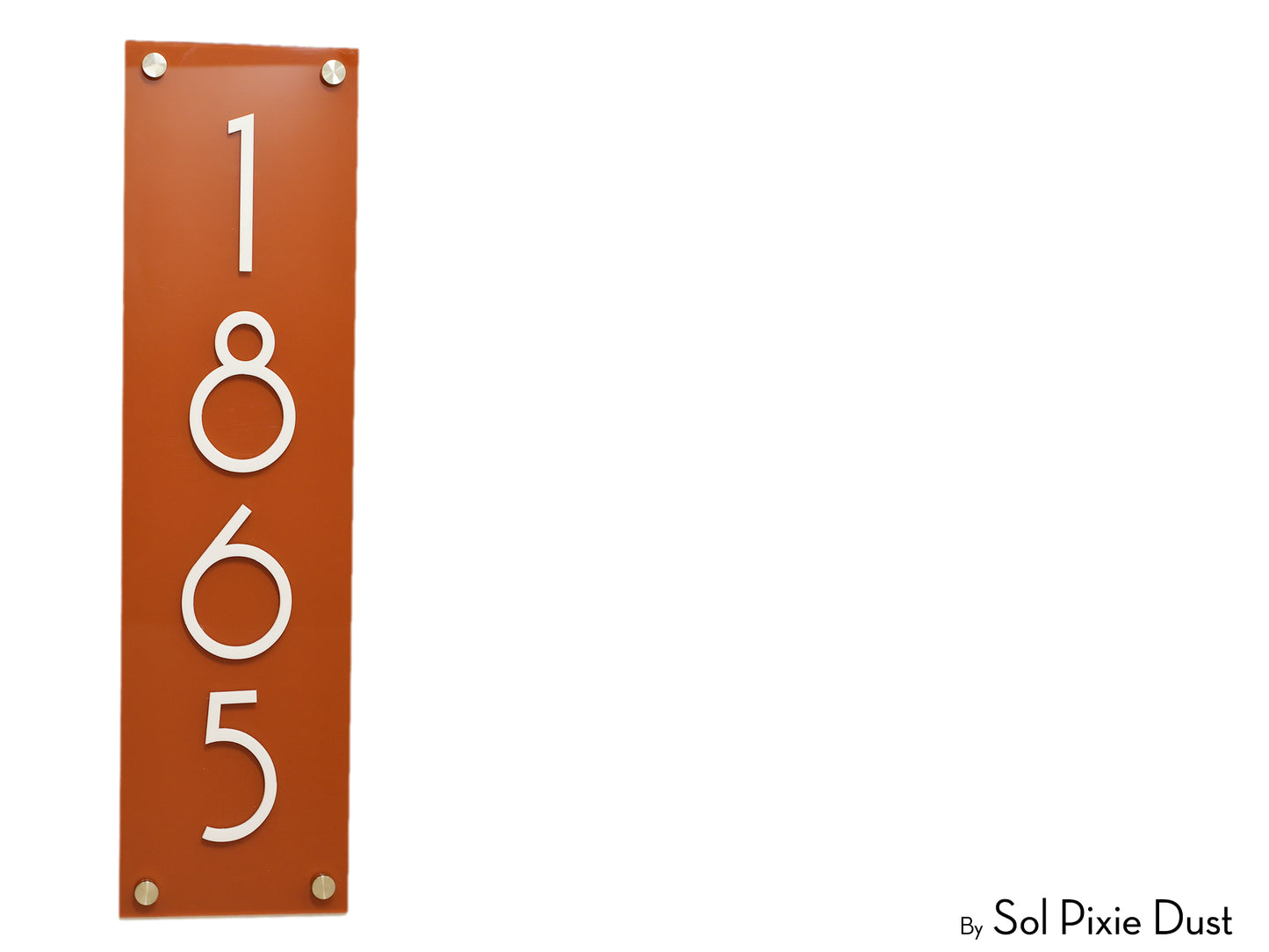 Acrylic Plaque House Number Sign – One Layer | Multiple Sizes & Shapes