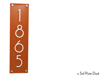 Acrylic Plaque House Number Sign – One Layer | Multiple Sizes & Shapes