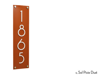 Acrylic Plaque House Number Sign – One Layer | Multiple Sizes & Shapes