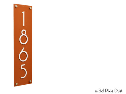Acrylic Plaque House Number Sign – One Layer | Multiple Sizes & Shapes