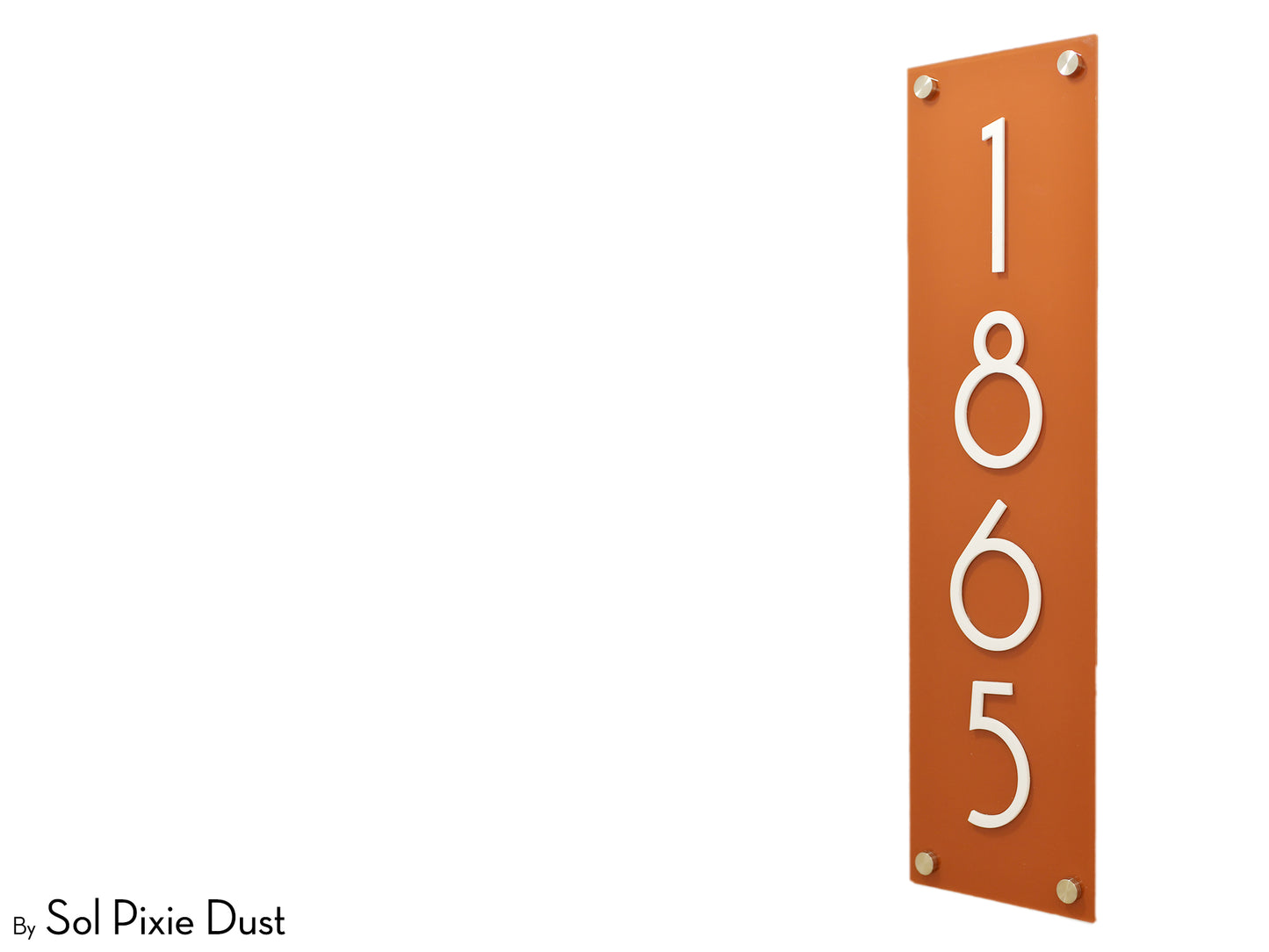 Acrylic Plaque House Number Sign – One Layer | Multiple Sizes & Shapes