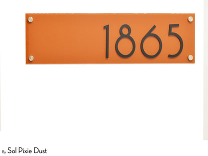 Acrylic Plaque House Number Sign – One Layer | Multiple Sizes & Shapes