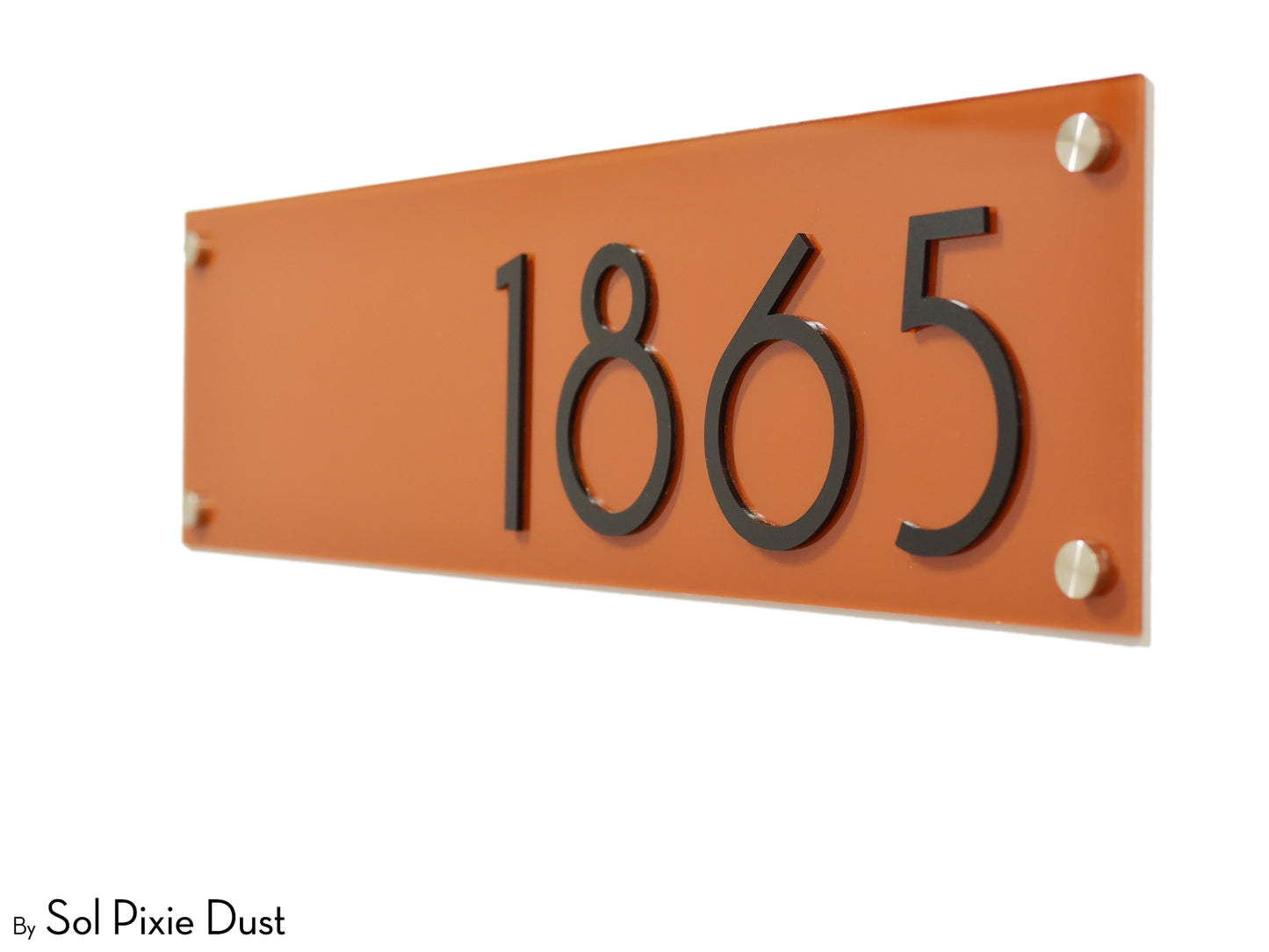 Acrylic Plaque House Number Sign – One Layer | Multiple Sizes & Shapes