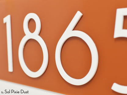 Acrylic Plaque House Number Sign – One Layer | Multiple Sizes & Shapes