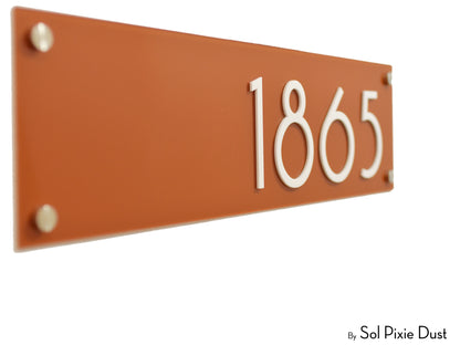 Acrylic Plaque House Number Sign – One Layer | Multiple Sizes & Shapes