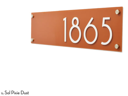Acrylic Plaque House Number Sign – One Layer | Multiple Sizes & Shapes