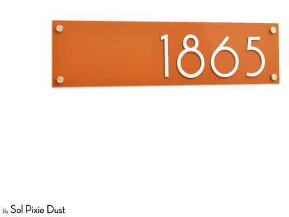 Acrylic Plaque House Number Sign – One Layer | Multiple Sizes & Shapes
