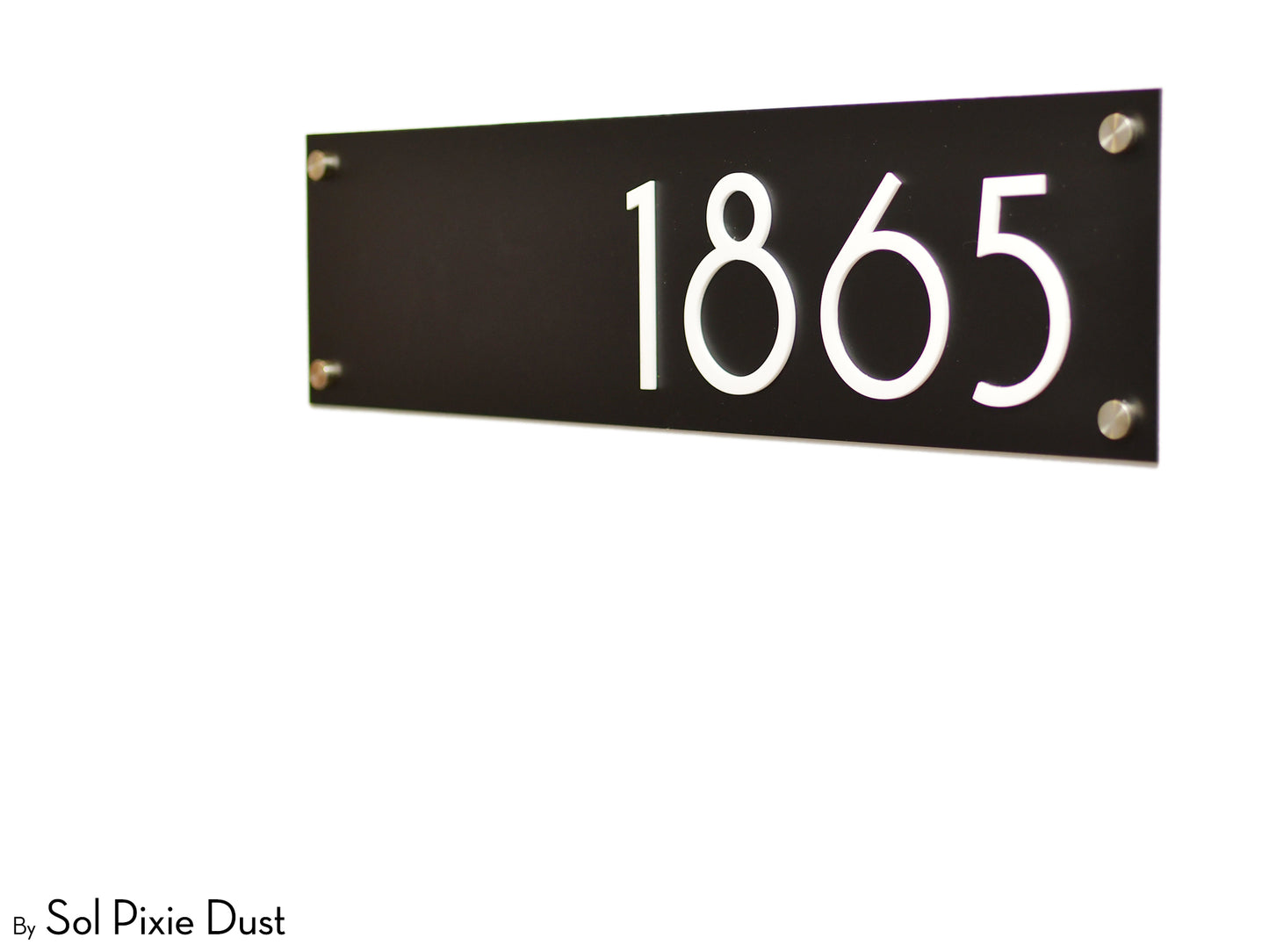 Acrylic Plaque House Number Sign – One Layer | Multiple Sizes & Shapes