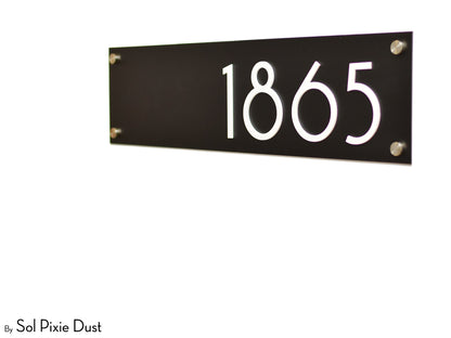 Acrylic Plaque House Number Sign – One Layer | Multiple Sizes & Shapes