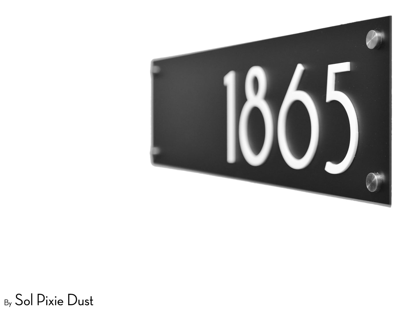 Acrylic Plaque House Number Sign – One Layer | Multiple Sizes & Shapes