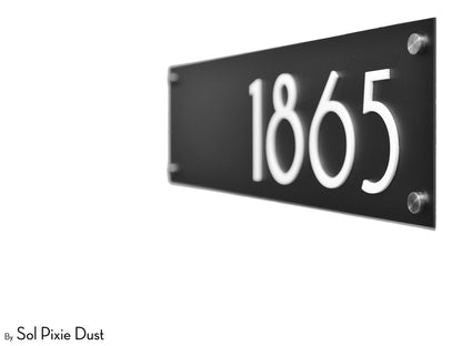 Acrylic Plaque House Number Sign – One Layer | Multiple Sizes & Shapes