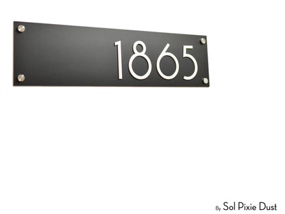 Acrylic Plaque House Number Sign – One Layer | Multiple Sizes & Shapes