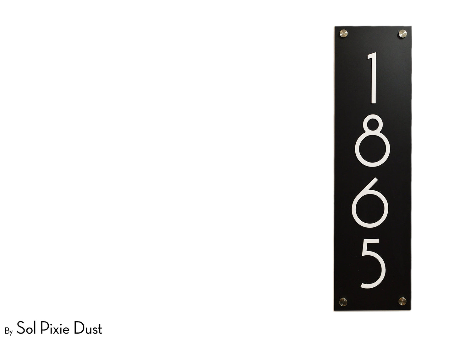 Acrylic Plaque House Number Sign – One Layer | Multiple Sizes & Shapes