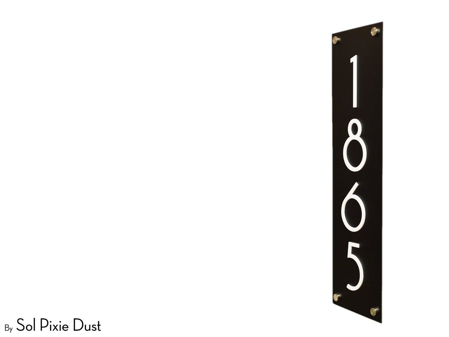 Acrylic Plaque House Number Sign – One Layer | Multiple Sizes & Shapes