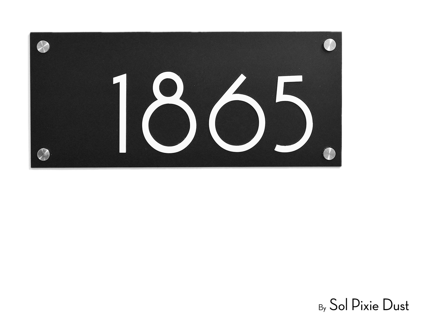 Acrylic Plaque House Number Sign – One Layer | Multiple Sizes & Shapes