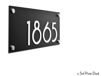Acrylic Plaque House Number Sign – One Layer | Multiple Sizes & Shapes
