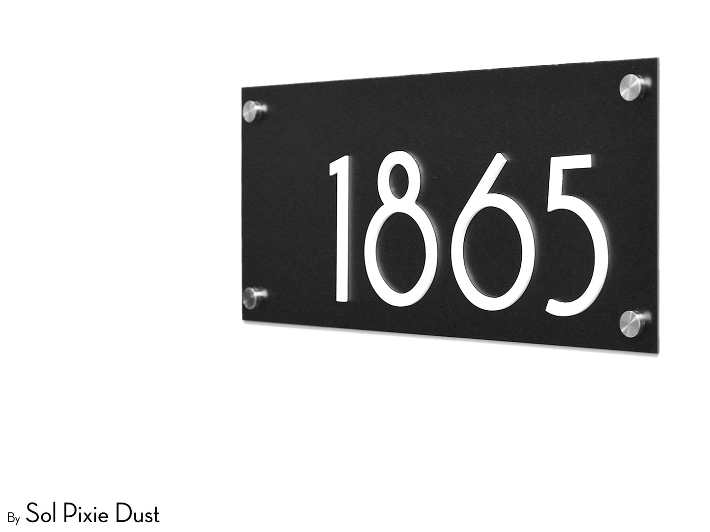 Acrylic Plaque House Number Sign – One Layer | Multiple Sizes & Shapes