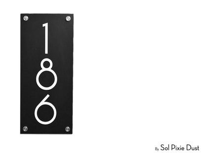 Acrylic Plaque House Number Sign – One Layer | Multiple Sizes & Shapes