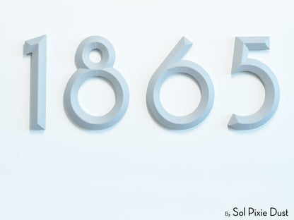 Minimal 3D House Numbers – Modern House Numbers