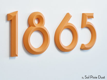 Minimal 3D House Numbers – Modern House Numbers