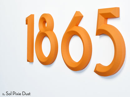 Minimal 3D House Numbers – Modern House Numbers
