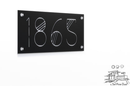 Acrylic Address Plaque - Signs ( Font Options )