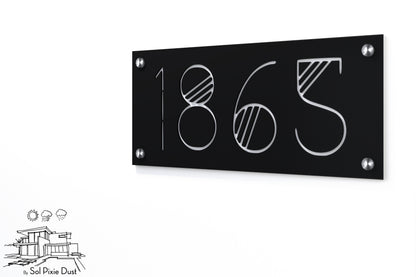 Acrylic Address Plaque - Signs ( Font Options )
