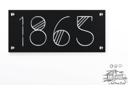 Acrylic Address Plaque - Signs ( Font Options )