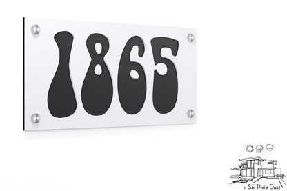 Acrylic Address Plaque - Signs ( Font Options )