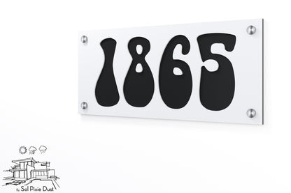 Acrylic Address Plaque - Signs ( Font Options )