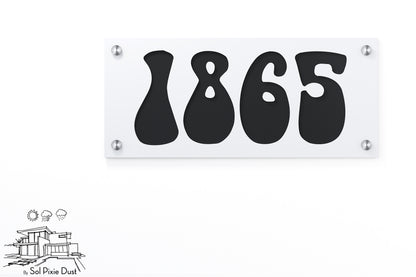 Acrylic Address Plaque - Signs ( Font Options )