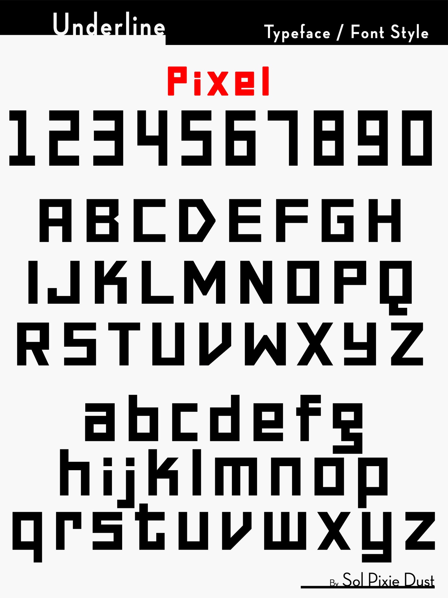 Underline House Numbers - LED Sign ( Font Options )