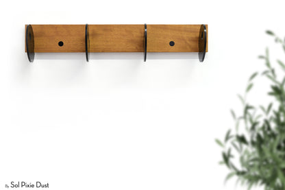Wall Pegs and Racks - Wooden Hook Rack