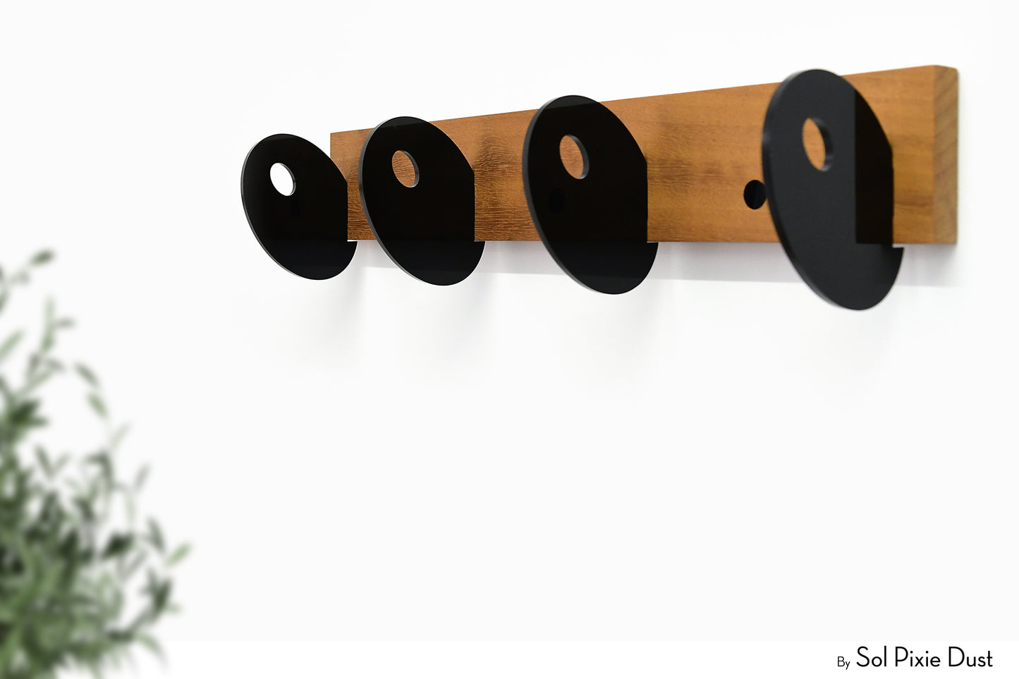 Wall Pegs and Racks - Wooden Hook Rack