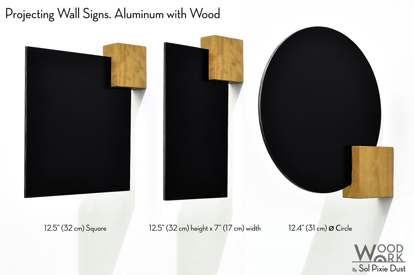 Aluminum (ACP) Address Signs with Solid Wood Mount