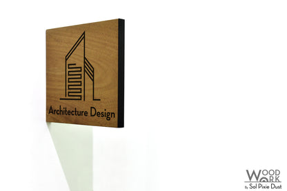 Solid Wood Address Plaques African Teak (Iroko) - Signs