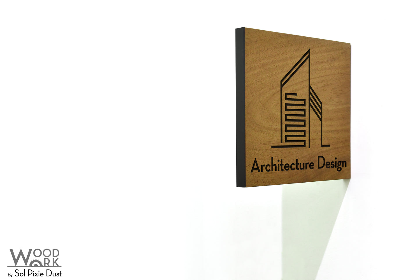 Solid Wood Address Plaques African Teak (Iroko) - Signs